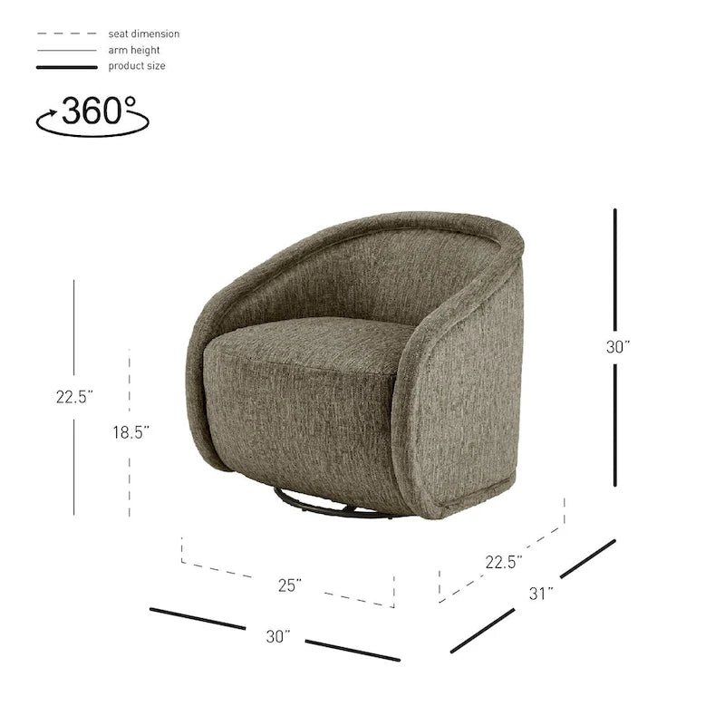 Fabric Swivel Accent Arm Chair