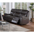 3-Seat Manual Recliner Sofa with Cupholder