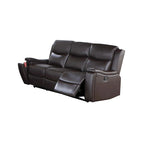 3-Seat Manual Recliner Sofa with Cupholder