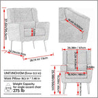 Upholstered Accent Chair with Armrests
