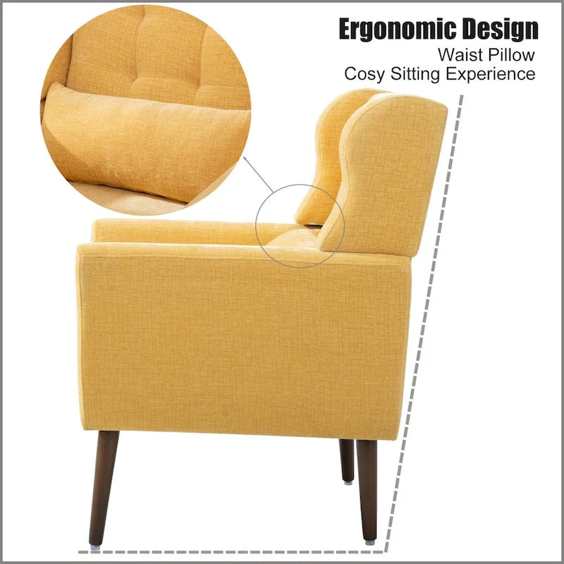 Upholstered Accent Chair with Armrests