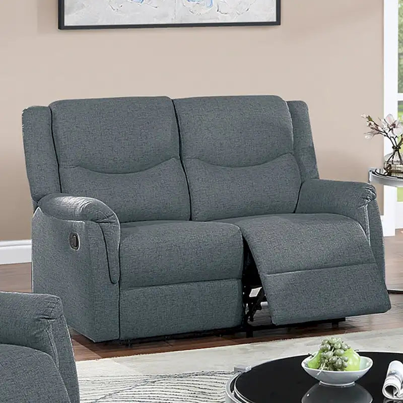 Manuell verstellbares Zweisitzer-Sofa mit Stoffpolsterung