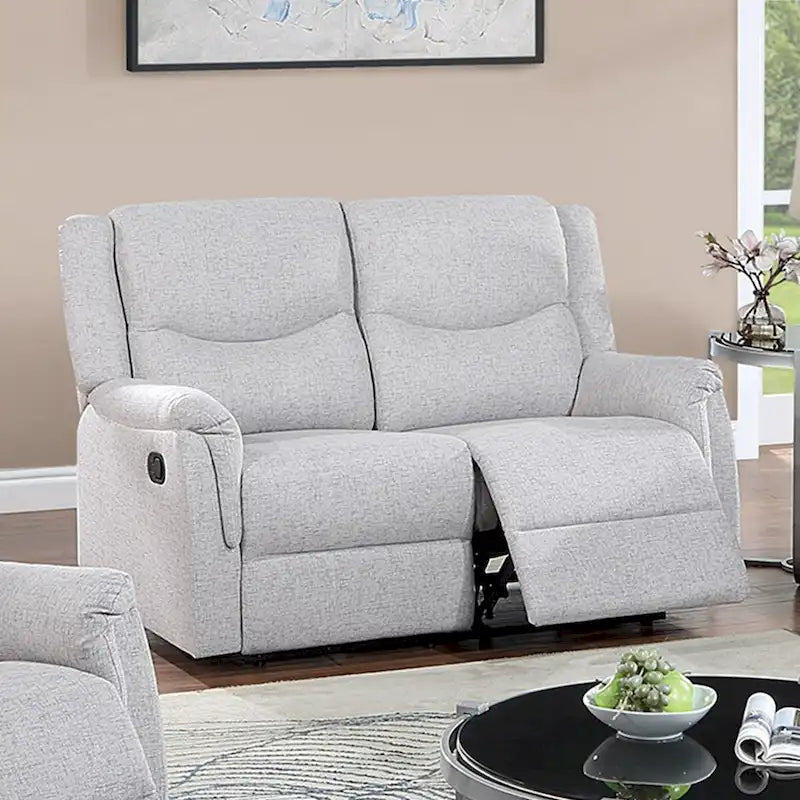 Manuell verstellbares Zweisitzer-Sofa mit Stoffpolsterung
