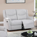 Manuell verstellbares Zweisitzer-Sofa mit Stoffpolsterung