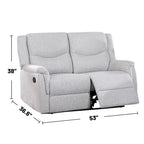 Manuell verstellbares Zweisitzer-Sofa mit Stoffpolsterung