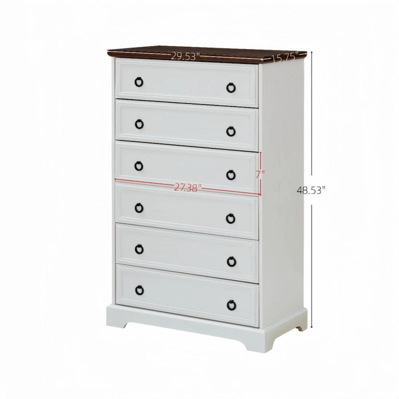 6-Drawer Dresser with Tall Chest of Drawers
