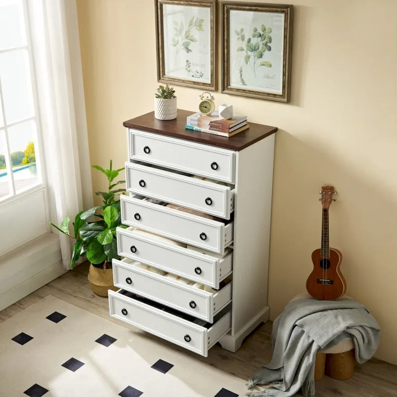 6-Drawer Dresser with Tall Chest of Drawers