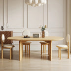71-Inch Oval Solid Wood Dining Table for 6 – 70.8" x 35.4"