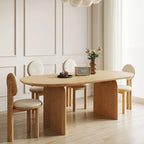 71-Inch Oval Solid Wood Dining Table for 6 – 70.8" x 35.4"