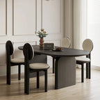 71-Inch Oval Solid Wood Dining Table for 6 – 70.8" x 35.4"