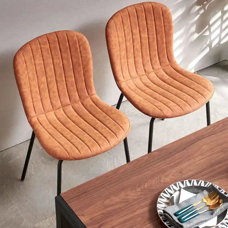 Gepolsterte Esszimmerstühle mit gebogener Rückenlehne, Set erhältlich