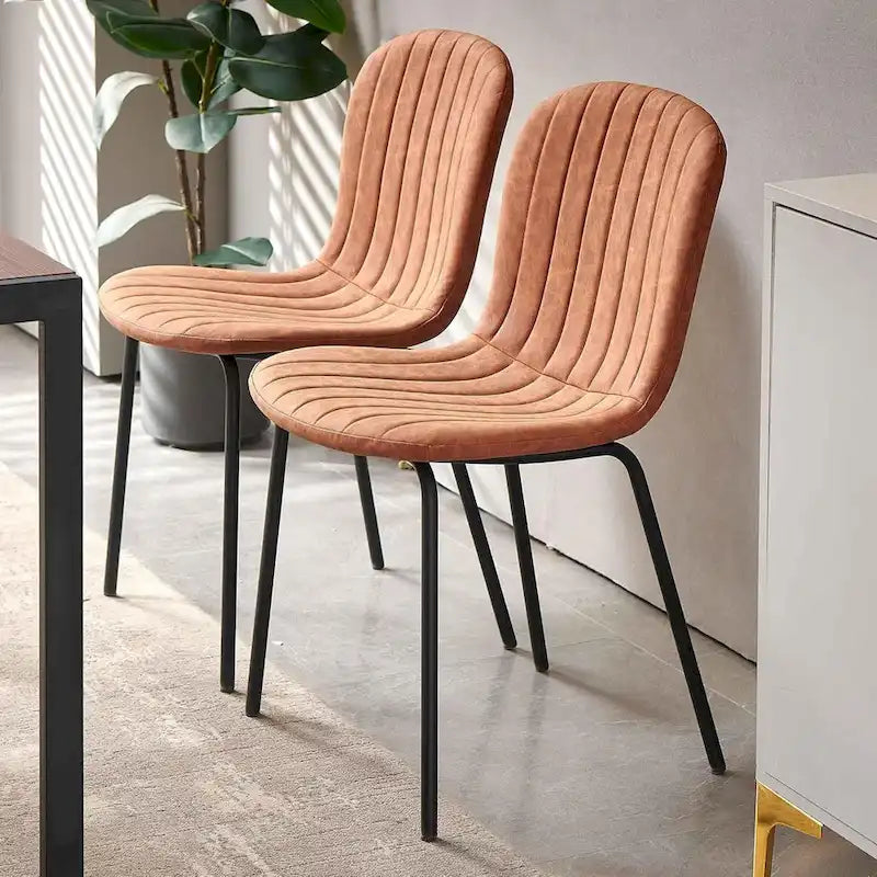 Gepolsterte Esszimmerstühle mit gebogener Rückenlehne, Set erhältlich