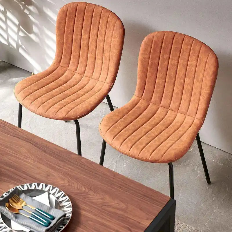 Gepolsterte Esszimmerstühle mit gebogener Rückenlehne, Set erhältlich