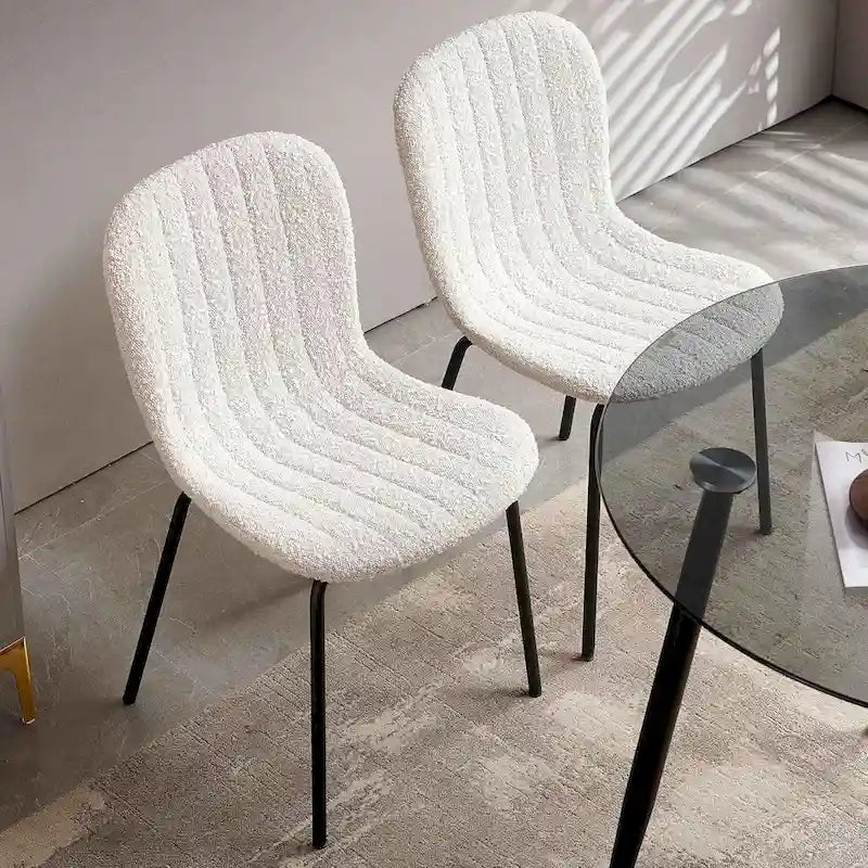 Gepolsterte Esszimmerstühle mit gebogener Rückenlehne, Set erhältlich