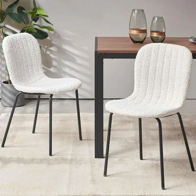 Gepolsterte Esszimmerstühle mit gebogener Rückenlehne, Set erhältlich