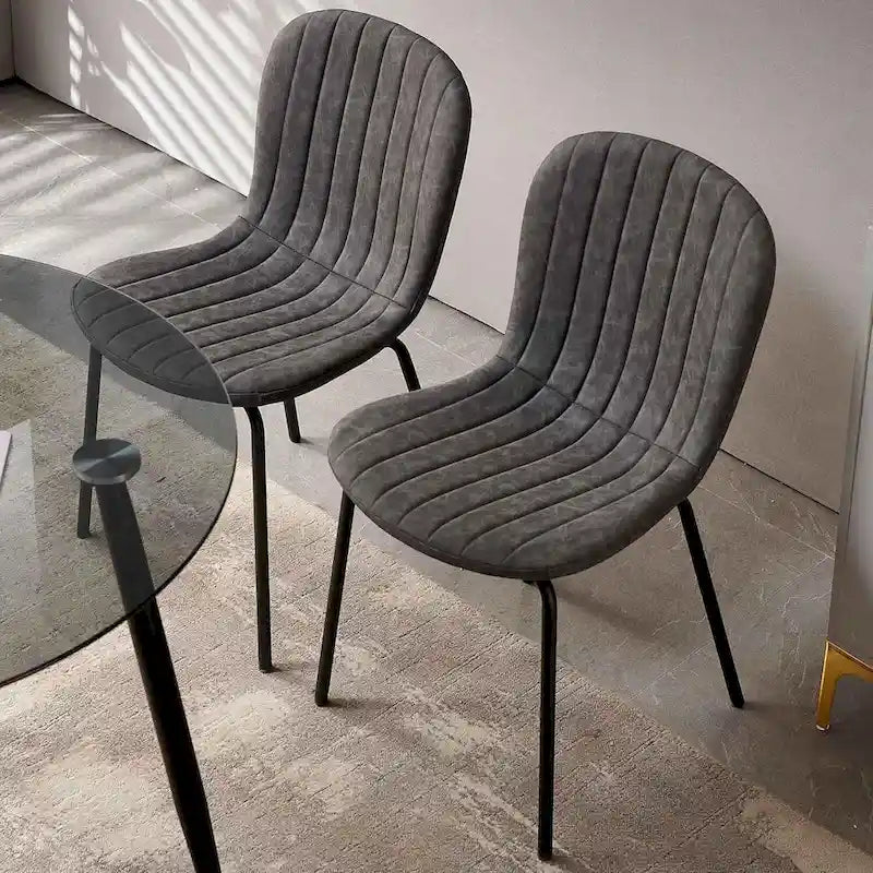 Gepolsterte Esszimmerstühle mit gebogener Rückenlehne, Set erhältlich