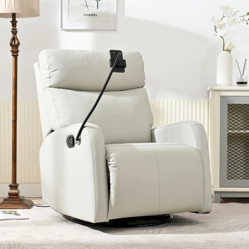 360° Swivel Rocking Recliner Chair with Footrest