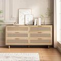 Rattan-Kommode mit 6 Schubladen