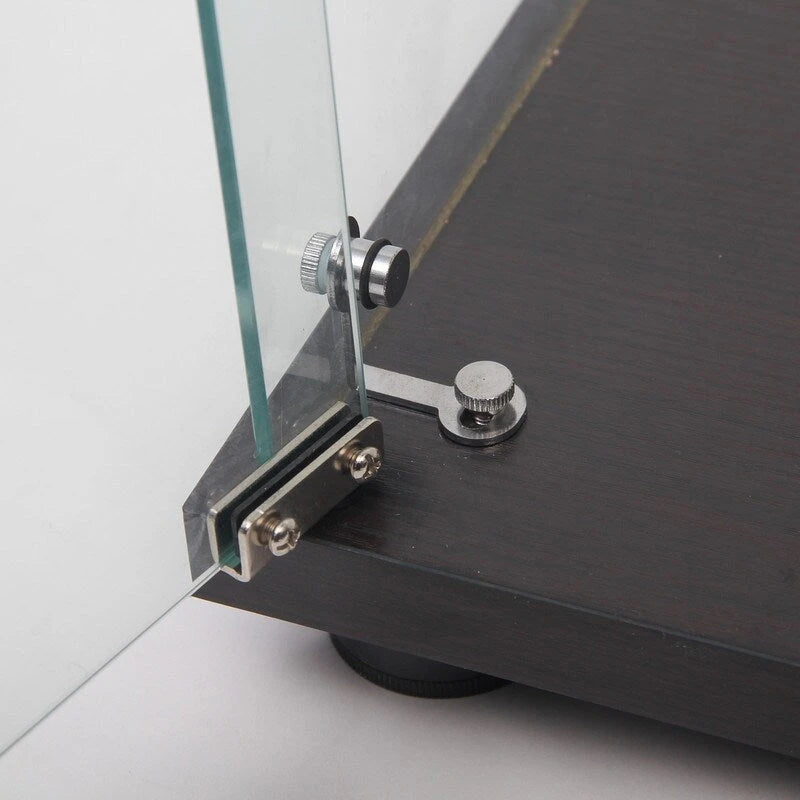 5-Shelf Double Door Glass Display Cabinet