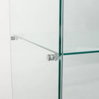 5-Shelf Double Door Glass Display Cabinet