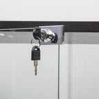 5-Shelf Double Door Glass Display Cabinet