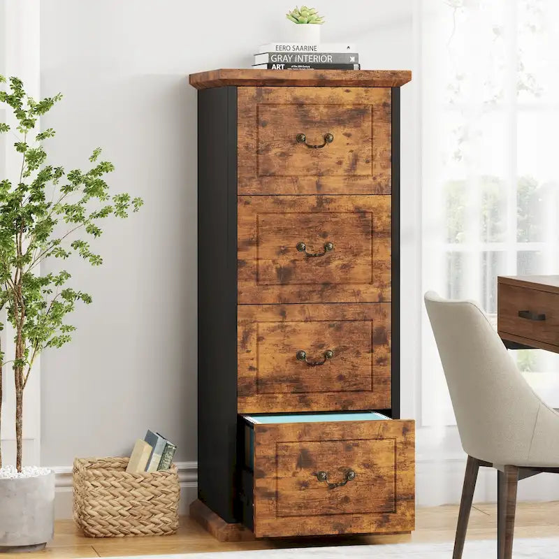 4-Drawer Vertical File Cabinet for Home Office