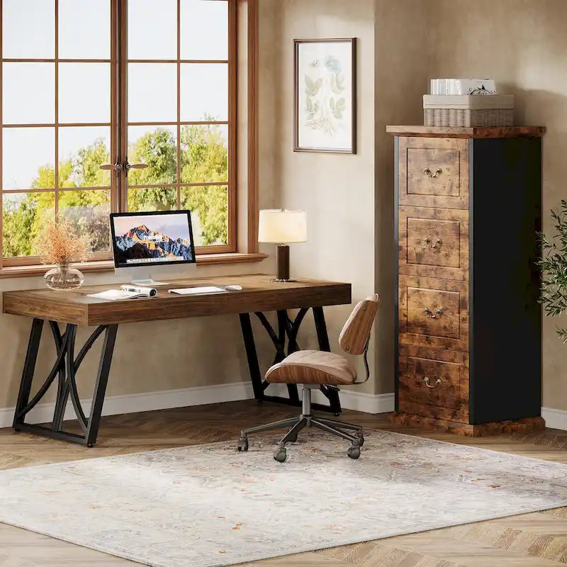 Vertikaler Aktenschrank mit 4 Schubladen für das Homeoffice