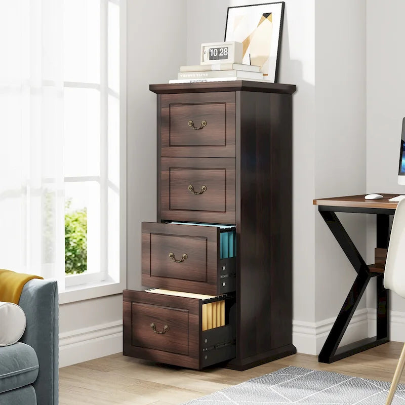 Vertikaler Aktenschrank mit 4 Schubladen für das Homeoffice
