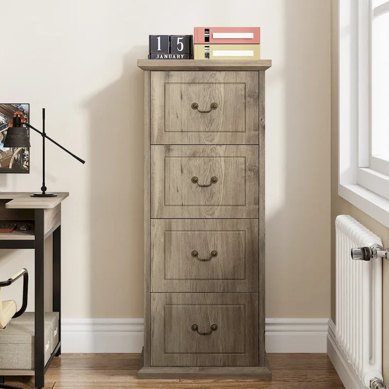 Vertikaler Aktenschrank mit 4 Schubladen für das Homeoffice