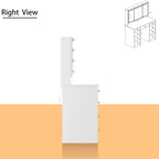 9-Drawer Vanity Table with LED Mirror and 3 Adjustable Mirrors