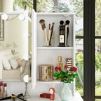 9-Drawer Vanity Table with LED Mirror and 3 Adjustable Mirrors
