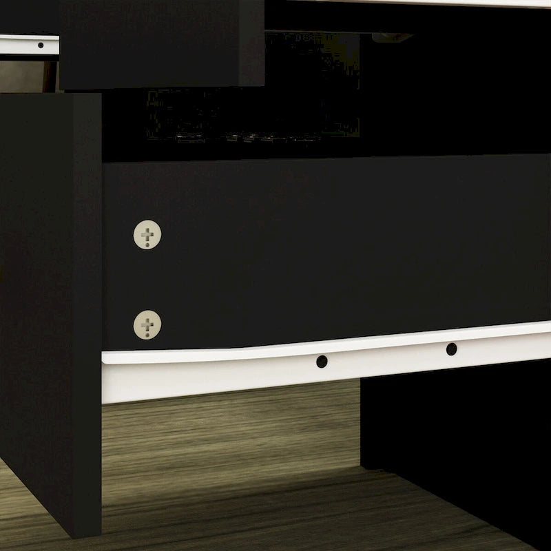 9-Drawer Vanity Table with LED Mirror and 3 Adjustable Mirrors
