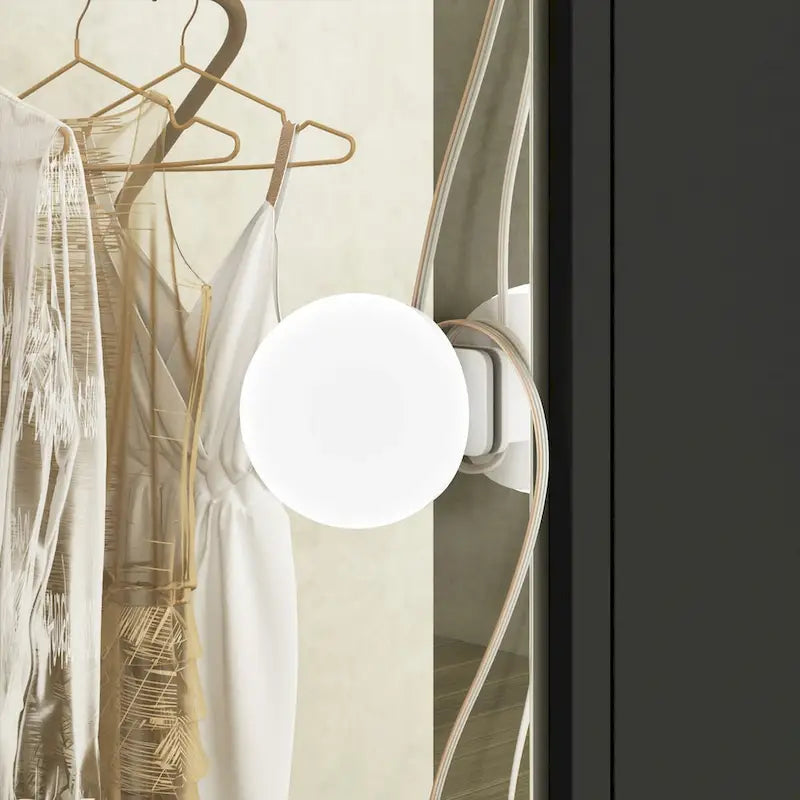9-Drawer Vanity Table with LED Mirror and 3 Adjustable Mirrors